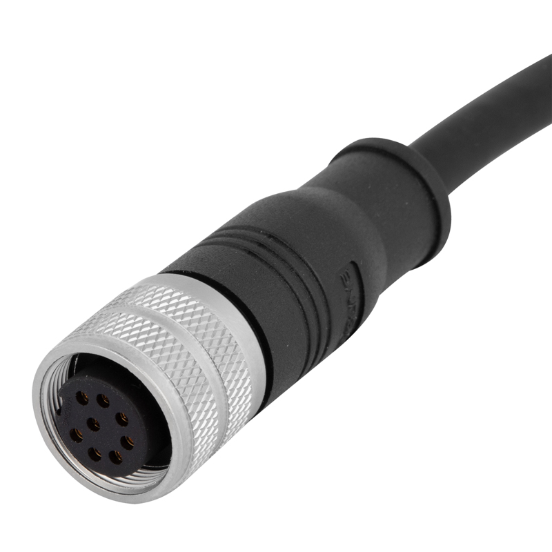Гнездо M16, кабельный разъем, контакт: 7, предварительно сформованный с кабелем, прямой к открытому концу, код A, спецификация кабеля и длина: переменная