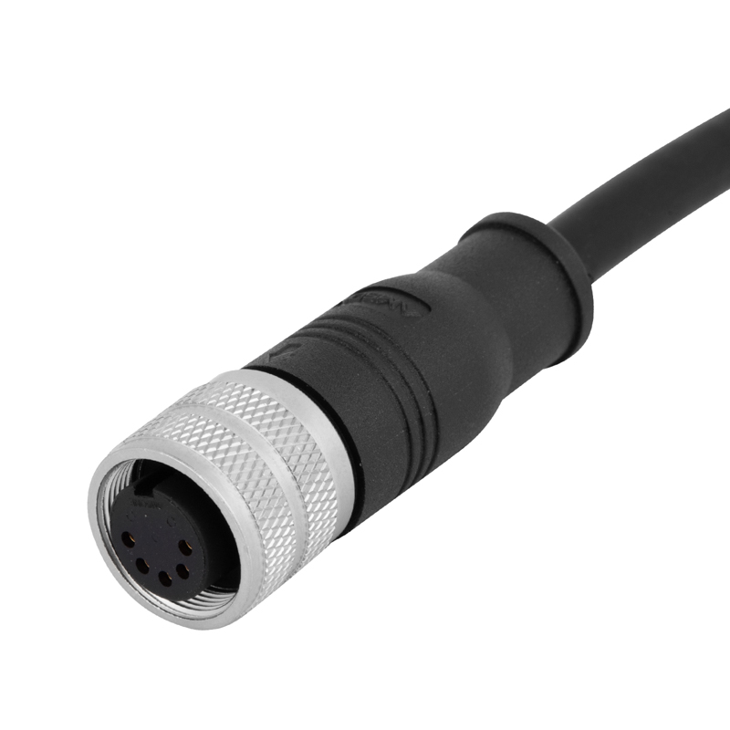 Гнездо M16, кабельный разъем, контакт: 5, предварительно сформованный с кабелем, прямой к открытому концу, код B, спецификация кабеля и длина: переменная