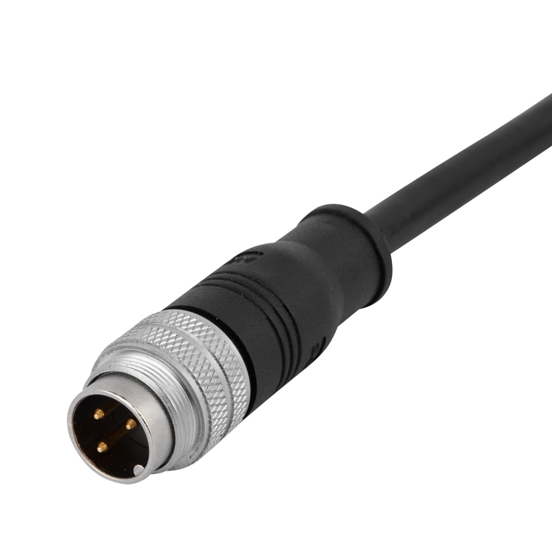 Штекер M16, кабельный разъем, контакт: 3, предварительно сформованный с кабелем, прямой к открытому концу, код A, спецификация кабеля и длина: переменная