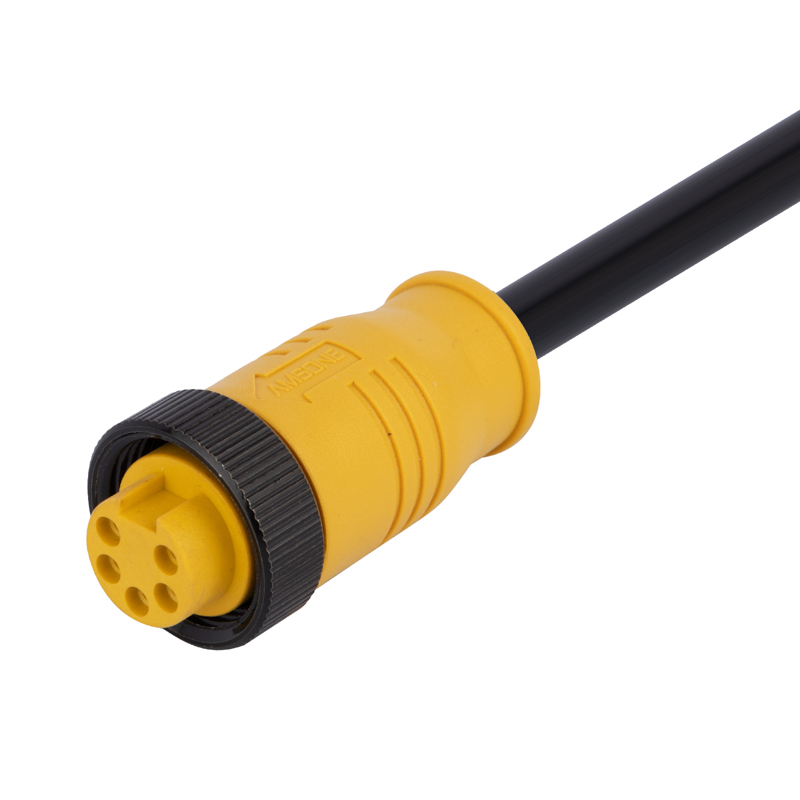 Кабель питания, кабельный разъем 7/8"-16UNF, контакты: 5, соединение под пайку, прямой, предварительно отформованный для свободного открытого конца, сертифицирован UL, ПВХ ITC/PLTC, устойчивый к ультрафиолетовому излучению, длина кабеля: переменная