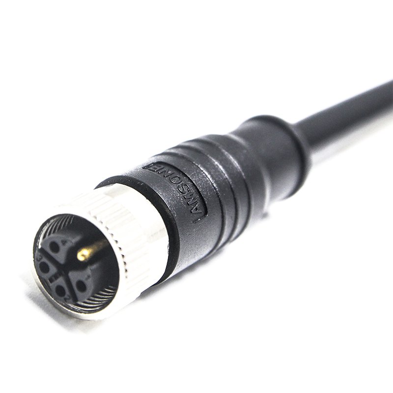 Формованный кабельный разъем M12, гнездовой, контактов: 3, соединение под пайку, код K, прямой, IP67