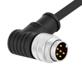 Формованный кабельный разъем M16, вилка, контакты: 5, соединение под пайку, прямоугольный, IP67, экранируемый, сертифицирован UL
