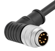 Формованный кабельный разъем M16, штекер, контакты: 8, соединение под пайку, прямоугольный, IP67, экранируемый, сертифицирован UL
