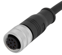 Формованный кабельный разъем M16, гнездовой, контактов: 7, соединение под пайку, прямой, IP67, экранируемый, сертифицирован UL