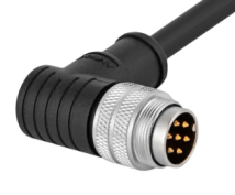 Формованный кабельный разъем M16, штекер, контактов: 7, соединение под пайку, прямоугольный, IP67, экранируемый, сертифицирован UL
