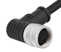 Формованный кабельный разъем M16, гнездо, контактов: 7, соединение под пайку, прямоугольное, IP67, экранируемое, сертифицировано UL